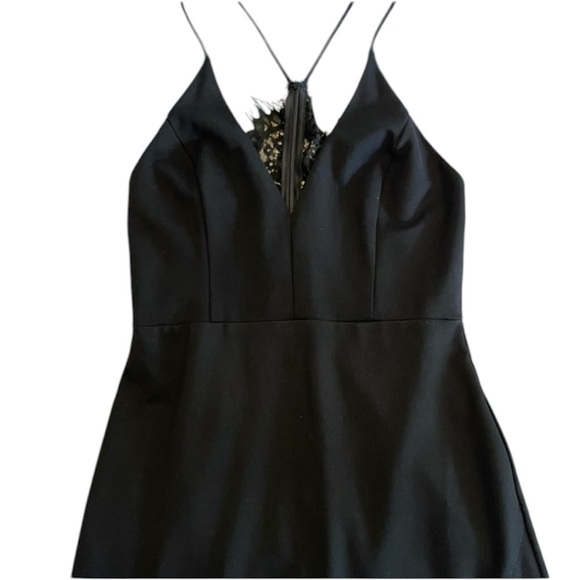 ASTR The Label Black Peeking Lace Cocktail Racerback Lace Dress with Back Zipper - Picture 6 of 13